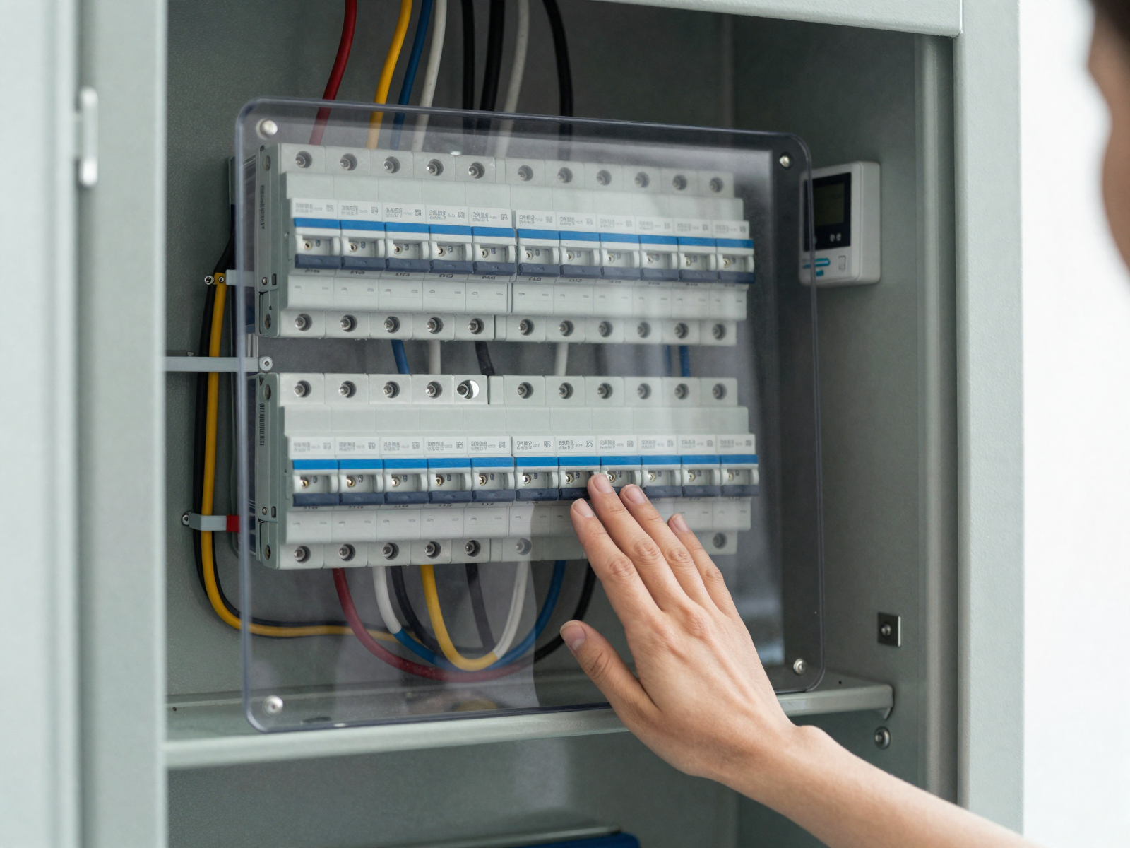 Electrician consultation with homeowner on electrical services